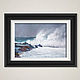 Шторм 2 - картина сухой пастелью с морем. Картины. Картины Наталии Егоровой. Ярмарка Мастеров.  Фото №5