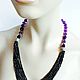 Necklace with amethyst and hematite. Necklace. Magical Beauty Gems. My Livemaster. Фото №6