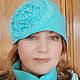 Women's felt hat Cloche blue, Hats1, Novosibirsk,  Фото №1