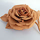 Order Brooch leather Beige-peach rose. Shagree (Shagree). Livemaster. . Brooches Фото №3