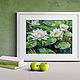 Watercolor painting of water Lilies. Pictures. Pictures for the soul (RozaSavinova). My Livemaster. Фото №6