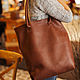 leather ladies handbag shopper brown bag. Sacks. migotobags. Online shopping on My Livemaster.  Фото №2