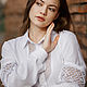 Льняная рубашка с вышивкой, Рубашки, Дзержинск,  Фото №1