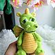 Dragon Drake Stuffed Toy Knitted Green Dinosaur. Stuffed Toys. sunnytoys-gifts. My Livemaster. Фото №4