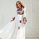 dresses: White Maxi dress Ladoga. Dresses. Дизайнерские платья Valensia Atelier. My Livemaster. Фото №4