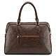 Women's leather bag 'Aurora' (brown smooth leather). Classic Bag. Russian leather Guild. My Livemaster. Фото №4