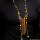 Unusual Tiger Eye Beads AUTUMN GOLD buy beads, Necklace, Tver,  Фото №1