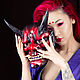 Японская маска Они Красная классическая, Маски интерьерные, Тбилиси,  Фото №1