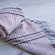 Pink checkered shawl made from Italian fabric. Shawls1. Platkoffcom. My Livemaster. Фото №5