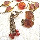 Necklace with pendant 'Avon' (carnelian, vintage). Necklace. Pani Kratova (panikratova). My Livemaster. Фото №4
