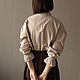 Бежевая блузка из хлопка, в викторианском стиле, с длинным рукавом. Блузки. Скромное обаяние (Александра). Ярмарка Мастеров.  Фото №5