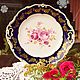 Lichte GDR.' Roses.'A gorgeous dish with handles, Vintage plates, Trier,  Фото №1