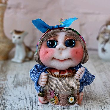Куклы и игрушки ручной работы. Ярмарка Мастеров - ручная работа Кукла Домовуша оберег для семьи дома Домовенок Кузя новоселье подарок. Handmade.