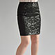Order Black pencil skirt with lace insert. Tolkoyubki. Livemaster. . Skirts Фото №3