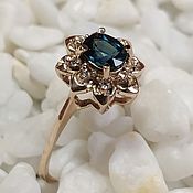 Украшения handmade. Livemaster - original item Gold ring with a magnificent blue sapphire.. Handmade.