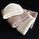 Шапки "Дженни" кофе и молоко( шапка-лопатка, ша. Шапки. Ирина(shvilinka.knit). Интернет-магазин Ярмарка Мастеров.  Фото №2