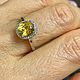 17.5 Натуральный желтый  циркон 3.0 ct. Кольца. Елена. Ярмарка Мастеров.  Фото №5
