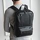Backpack leather male 'Salvador' (Black). Backpacks. DragonBags - Rucksack leather. My Livemaster. Фото №6