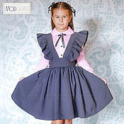 Одежда детская handmade. Livemaster - original item School uniform: Sundress with removable straps Art. .064. Handmade.