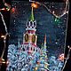 Painting Spasskaya tower on New year's eve, Kremlin, Christmas Tree, 20h25, oil. Pictures. Valeria. My Livemaster. Фото №6