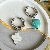 Украшения handmade. Livemaster - original item Silver earrings rings with pendants. Gift girl. Handmade.