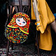 Backpack leather women's 'Matryoshka'. Backpacks. LITTLE BIRDS leather crafts. Online shopping on My Livemaster.  Фото №2