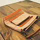 Order Shoulder bag and cosmetic bag made of leather and canvas included. G.L.A.D.. Livemaster. . Crossbody bag Фото №3