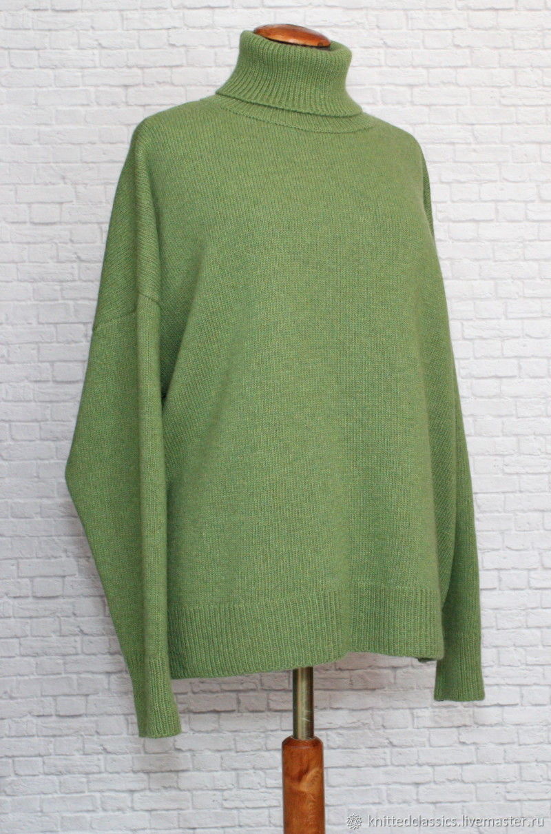 R. .48-56. Sweater cashmere oversize loose shoulder spring needles, Sweaters, Permian,  Фото №1