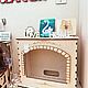 Doll fireplace made of plywood for Barbie, Blythe 19cm. Doll furniture. Butik Podarkov - dekor iz dereva. Интернет-магазин Ярмарка Мастеров.  Фото №2