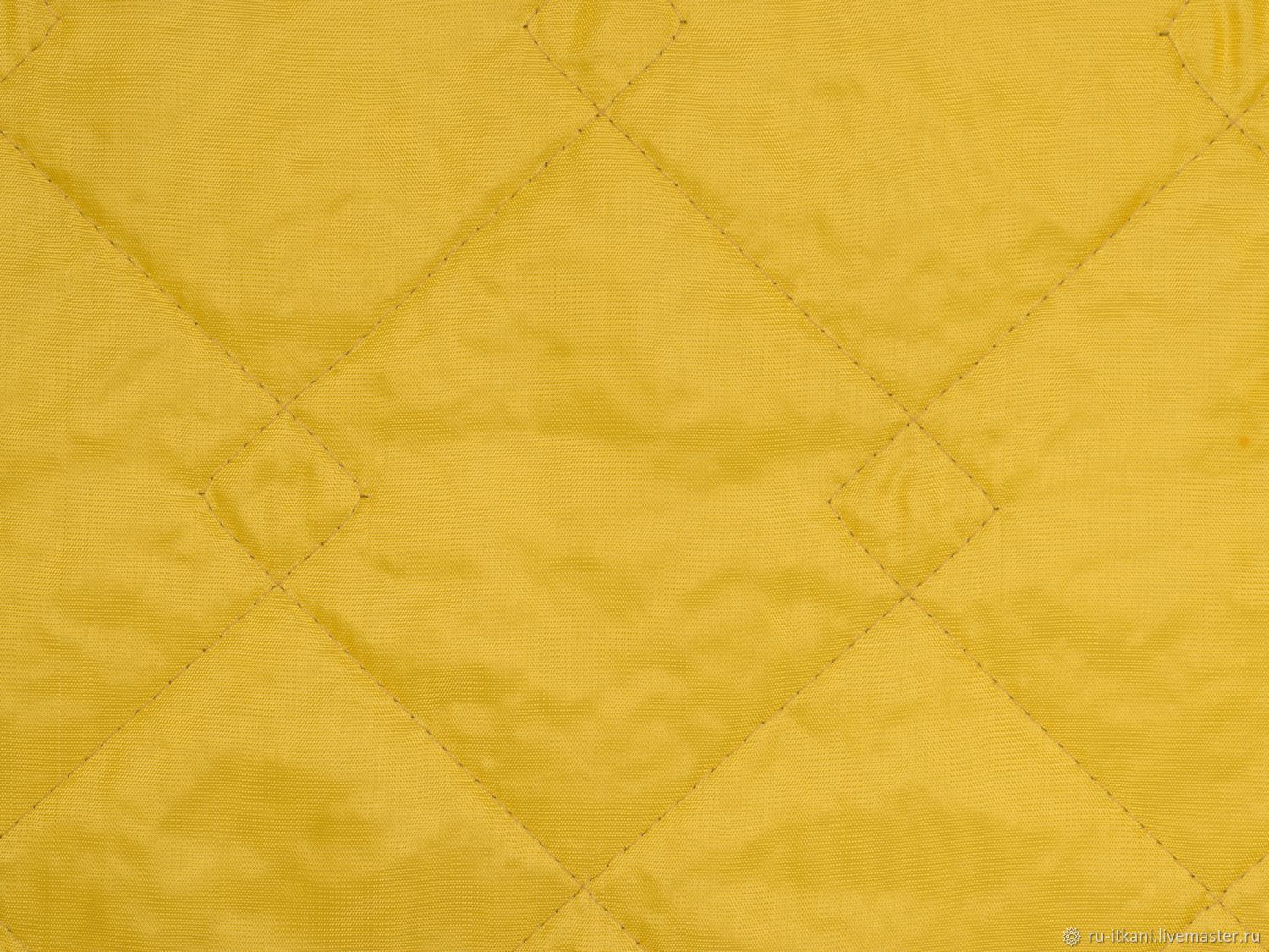 Стеганая подкладочная ткань (стежка) 130 гр желтый цвет 09777 в ...