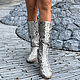 Boots made of Python leather in natural color. High Boots. exotiqpython. My Livemaster. Фото №5