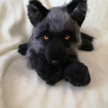 Куклы и игрушки ручной работы. Ярмарка Мастеров - ручная работа Игрушка чернобурая лиса из искусственного меха. Handmade.