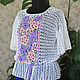 Blouse white Cool. Blouses. Knitted things. Online shopping on My Livemaster.  Фото №2