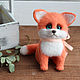 A Fox cub is a toy made of wool, Felted Toy, Moscow,  Фото №1