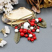 Украшения handmade. Livemaster - original item Brooch-pin with pearls, a brooch as a gift. Handmade.