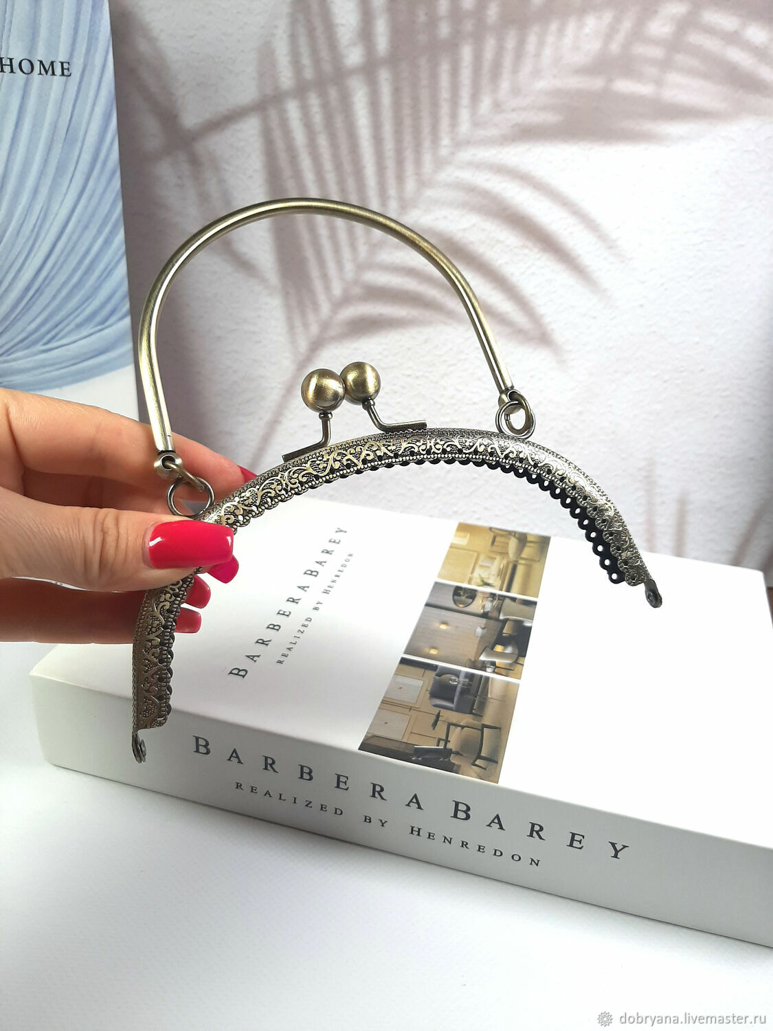 Фермуар 16,5 см. с гладкой ручкой, дуга, бронза – купить на Ярмарке ...