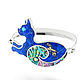 THE Cat BRACELET. Bracelet with lapis lazuli, turquoise and mother of pearl. Hard bracelet. ARIEL - MOSAIC. My Livemaster. Фото №5
