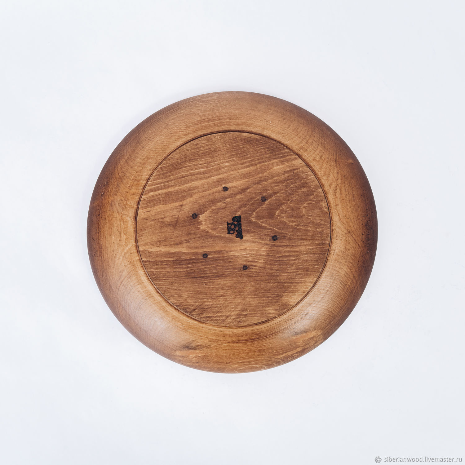 Деревянная тарелка из натурального дерева сибирский кедр 250 мм. T129 в .