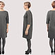 Dress classic straight knitted gray with lurex, Dresses, Moscow,  Фото №1
