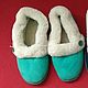 Women's light green fur Slippers. Slippers. Warm gift. Online shopping on My Livemaster.  Фото №2