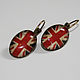 Order Earrings bronze the British flag. Linda (LKdesign). Livemaster. . Earrings Фото №3