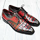 Brogues for men, made of genuine crocodile leather, hand-painted!. Brogues. SHOES&BAGS. My Livemaster. Фото №5