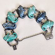 Винтаж handmade. Livemaster - original item Toshikane Japan bracelet 40-50 gg seahorses. Handmade.