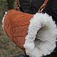 Clutch hand Bag in suede and sheepskin Terracotta. Clutch. Katorina Rukodelnica HandMadeButik. Online shopping on My Livemaster.  Фото №2