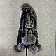 Order Poncho made of Pavlovsky Posad shawls with black fox fur. Olga Lavrenteva. Livemaster. . Ponchos Фото №3