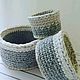 A set of crochet baskets for decoration and storage of the knitting yarn. C/b, Basket, Voronezh,  Фото №1