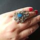 Women's ring with labradorite blue ' Hecate'. Ring. Del-moro. My Livemaster. Фото №5