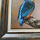 Oil Painting 30*30cm Kingfisher Bird Oil Painting. Pictures. White swan. My Livemaster. Фото №4