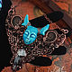 Necklace with a stone in boho style with a goddess, tribal 'Gaia'. Necklace. Кулоны, гребни и другие украшения с камнями ручной работы (del-moro). My Livemaster. Фото №6