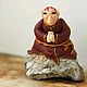 Монах на камне из полимерной глины, Статуэтки, Москва,  Фото №1